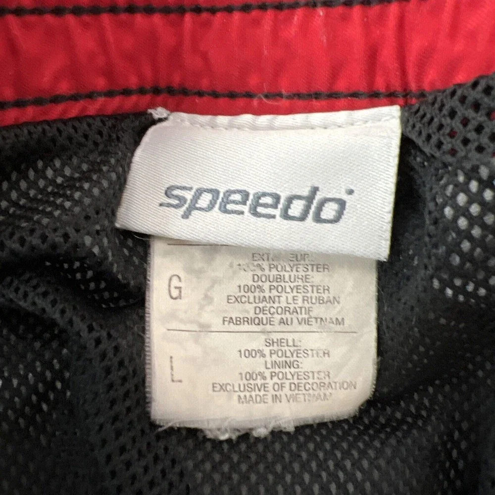 Speedo Shorts Men Large Grey Floral Plaid Board Beach Swim Surf Active Bottoms